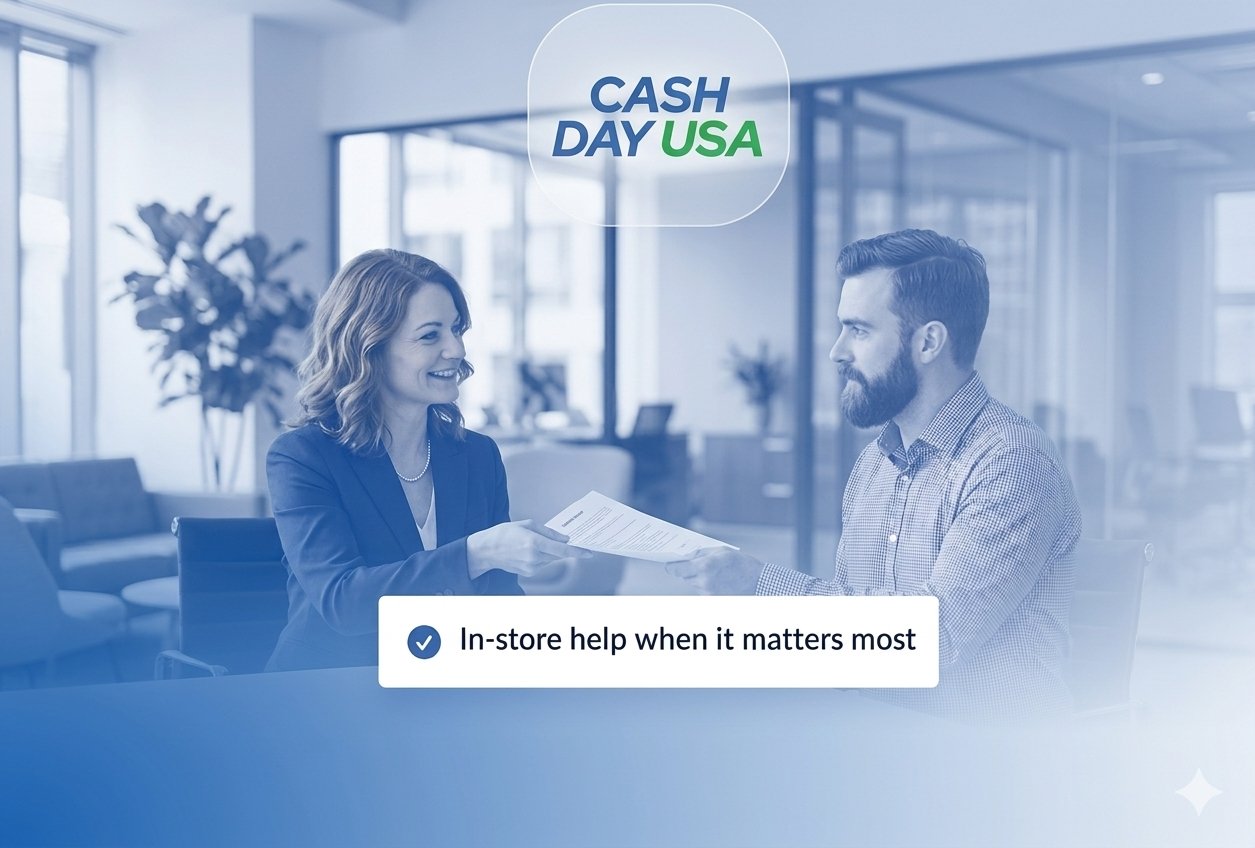 Cash Day USA in-store loan assistance